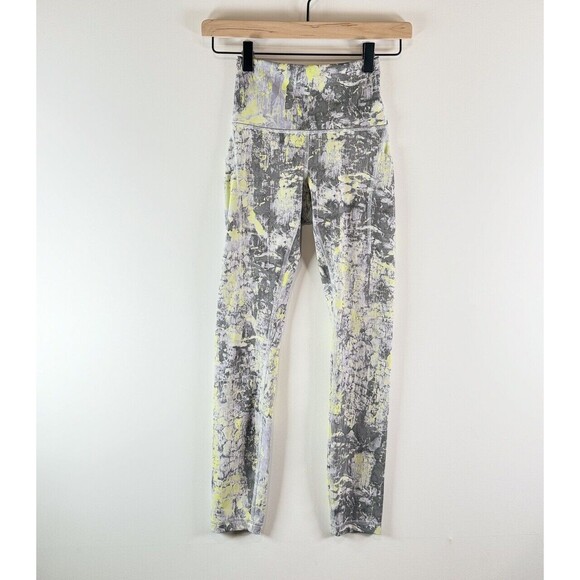 Lululemon Womens Leggings Gray Wunder Train Hi Rise Cinder Grain Smoked Size 2 - Picture 2 of 9